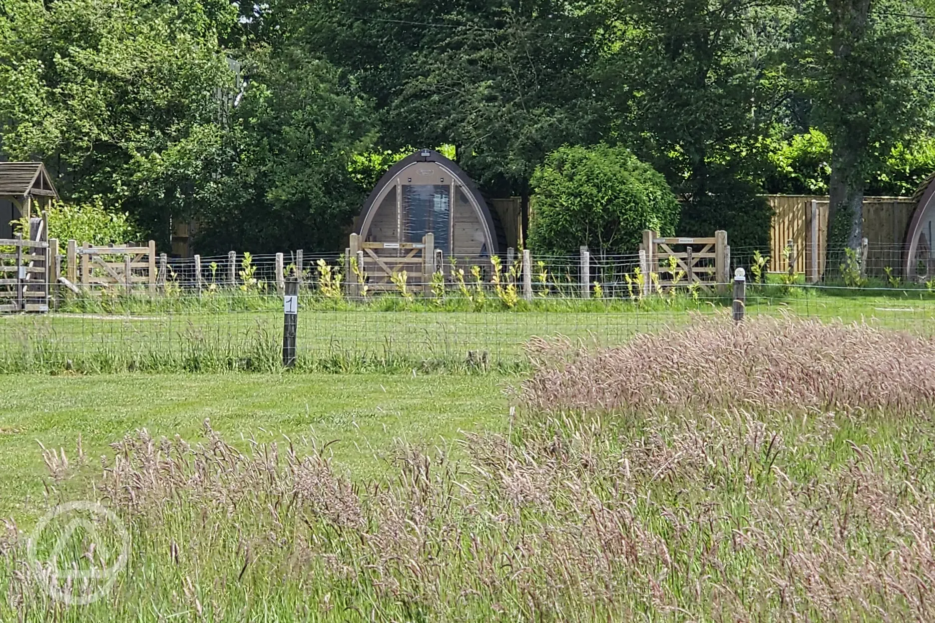 Pods and grass pitches