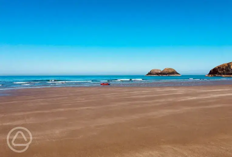 Nearby beach