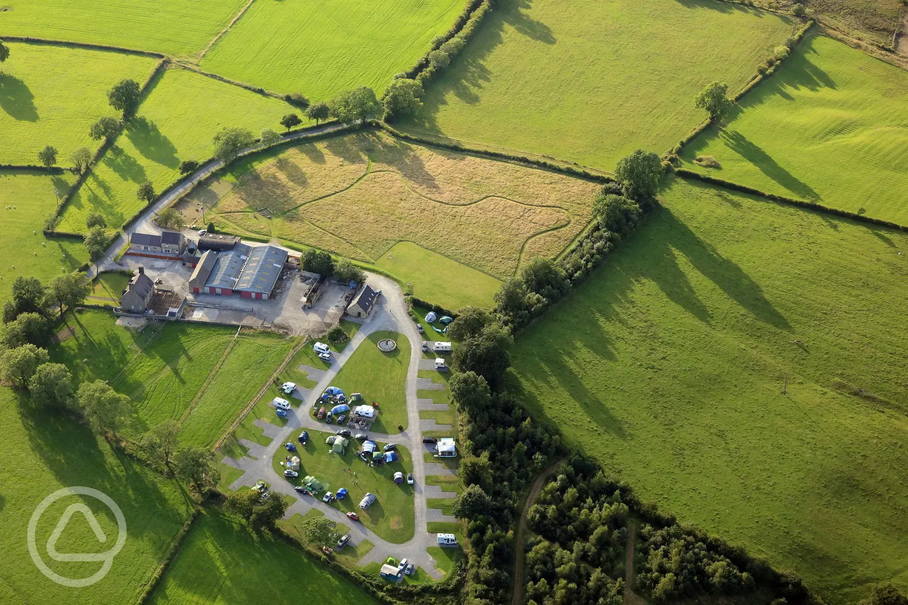 Aerial of the campsite