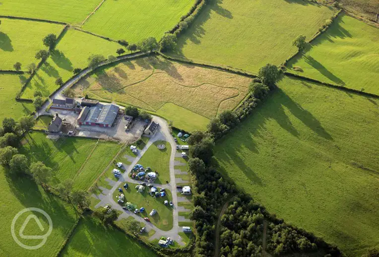 Aerial of the campsite