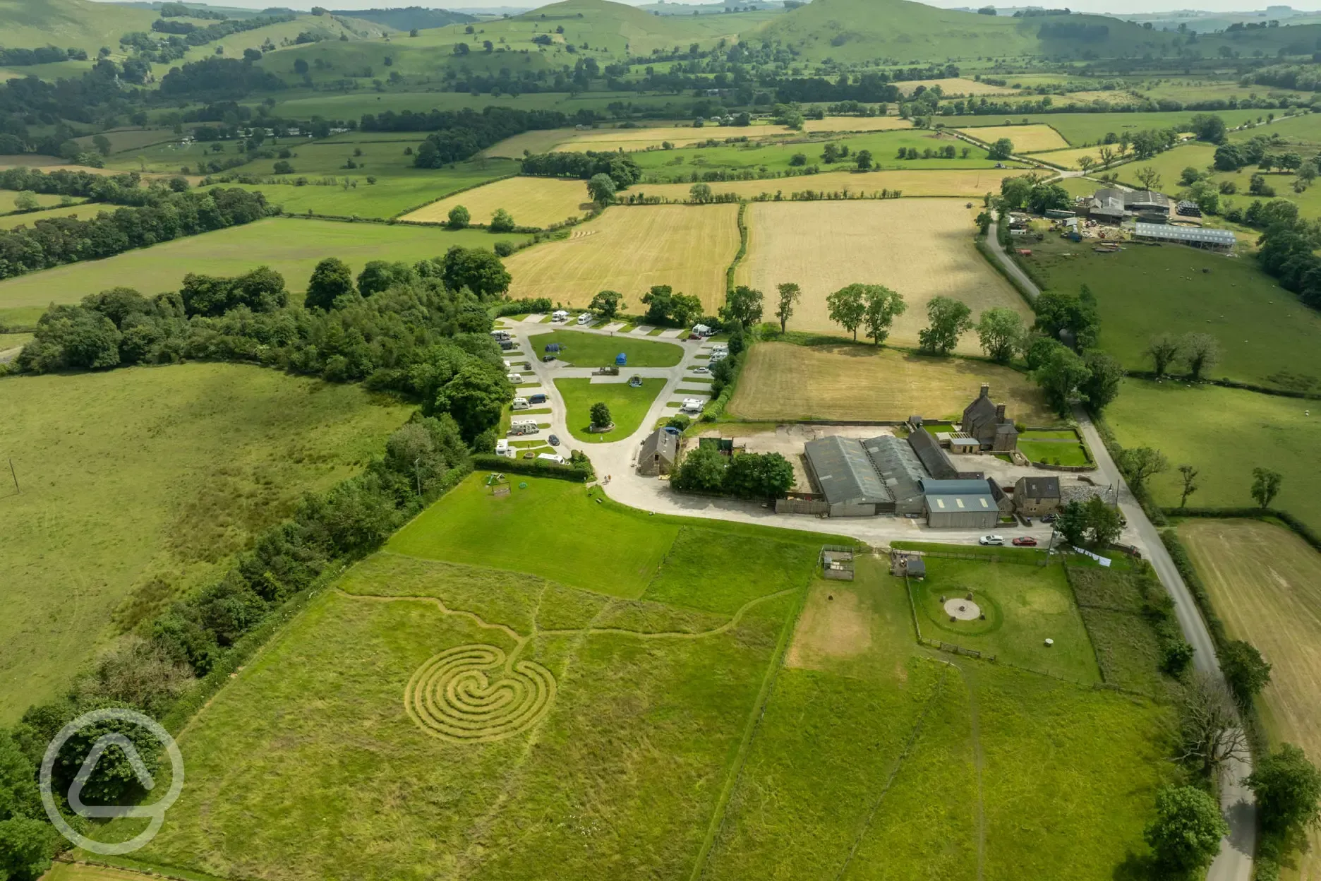 Aerial of the campsite