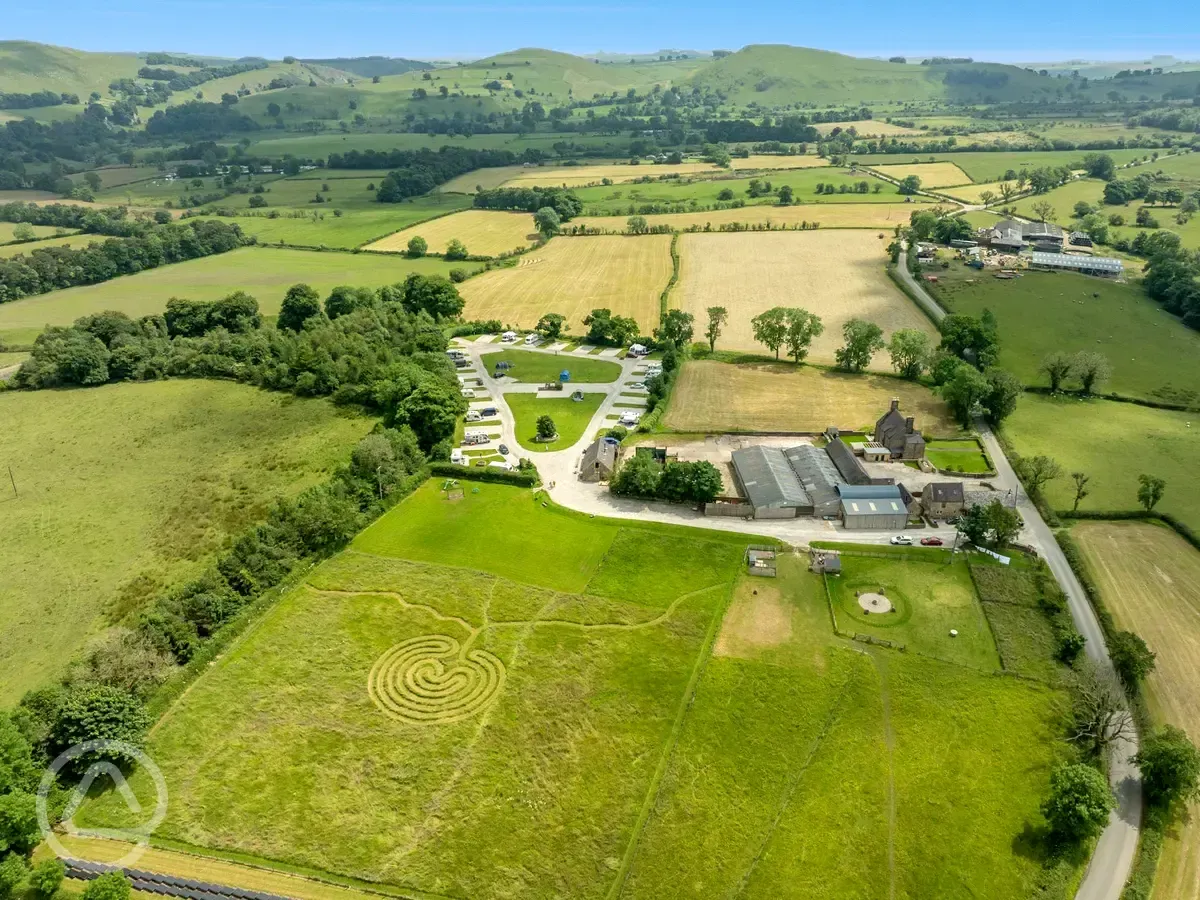 Aerial of the campsite