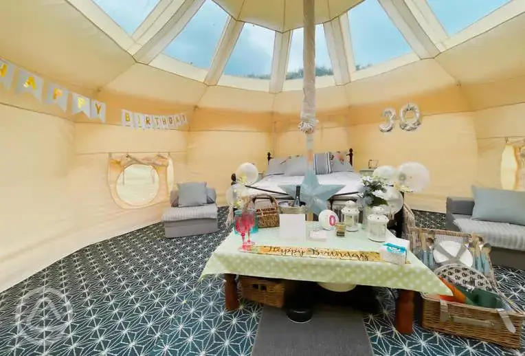 Bell tent interior