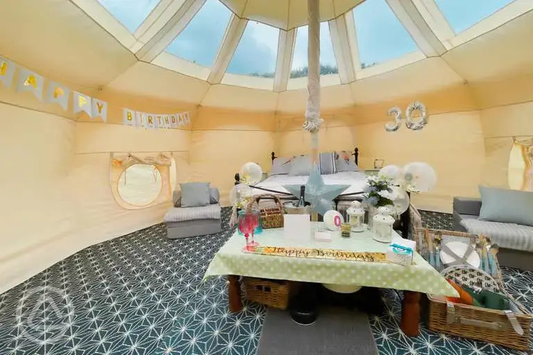 Bell tent interior
