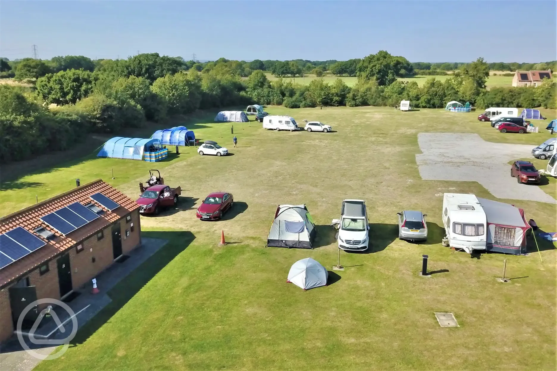 Hardstanding and grass tent pitches