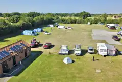 Hardstanding and grass tent pitches at Wagtail Park York