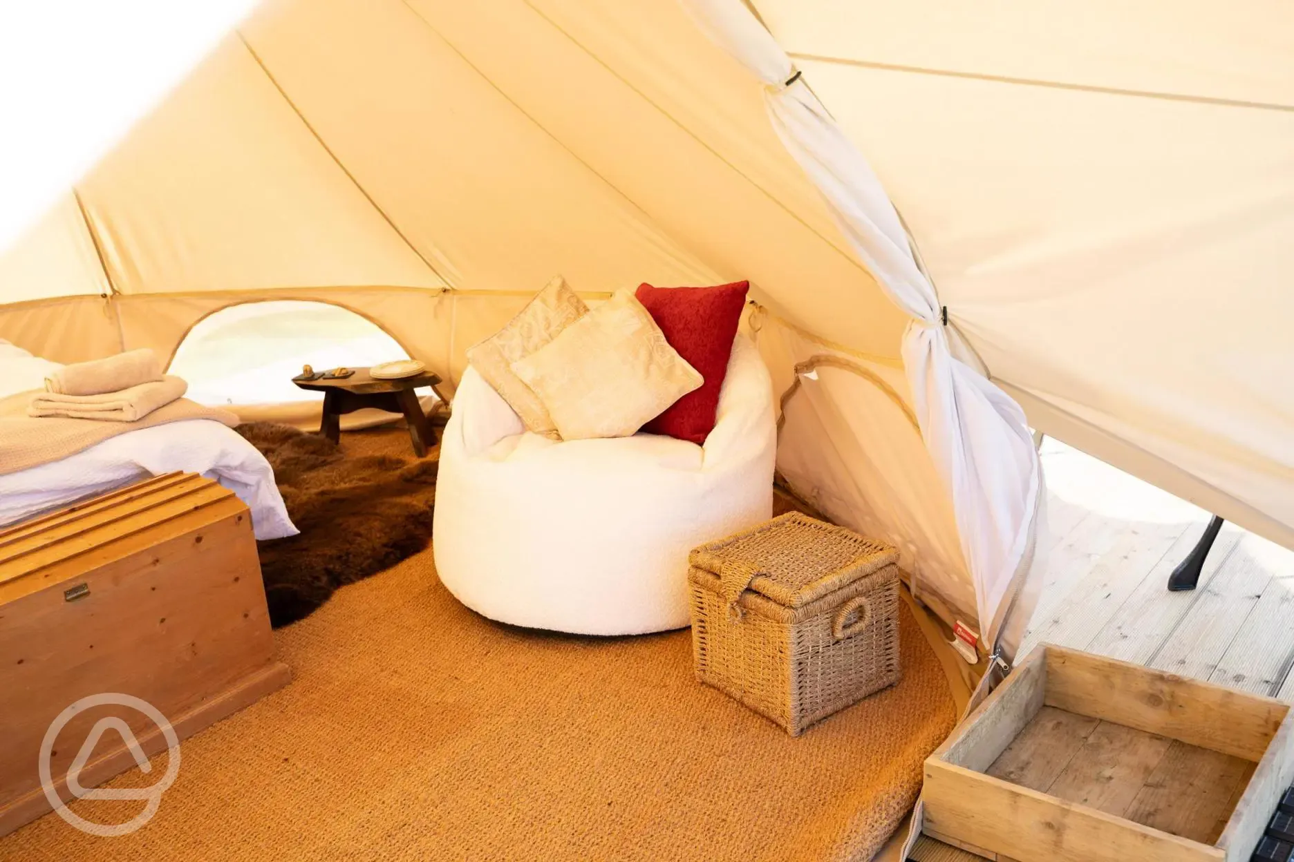 Bell tent interior