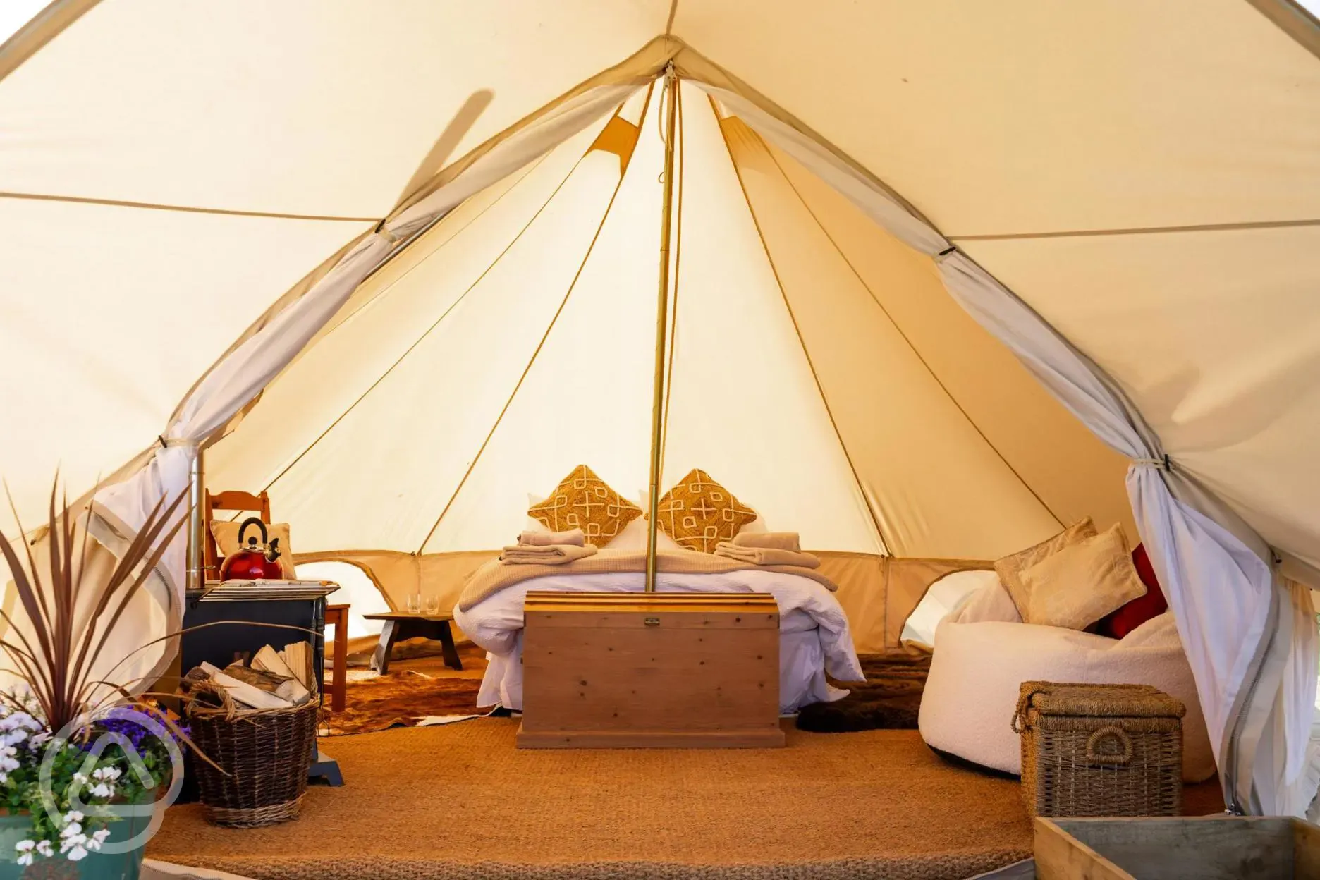 Bell tent interior