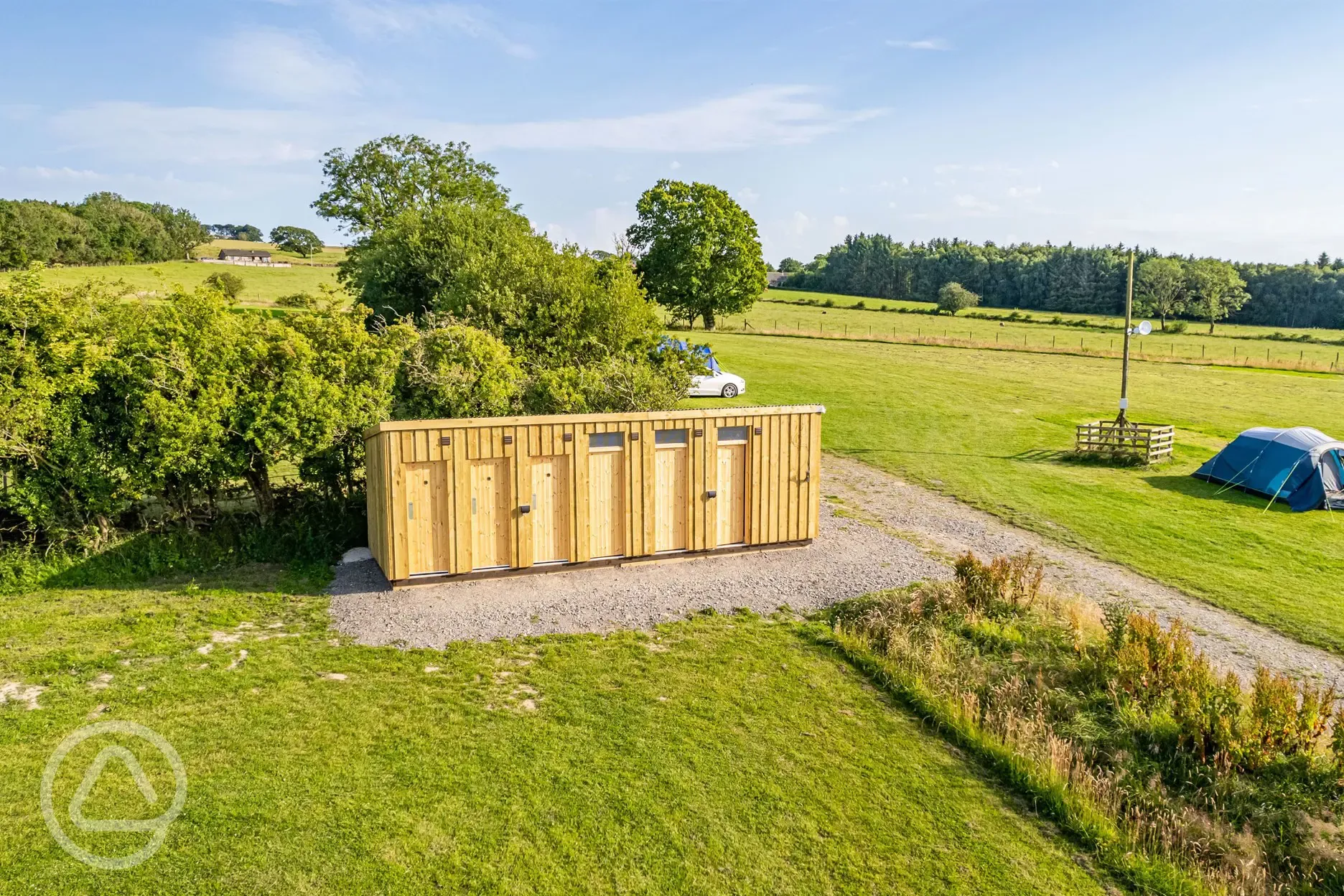 Additional compost toilets in the camping field