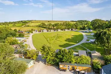 Aerial view of the campsite