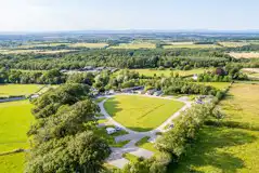 Aerial view of campsite