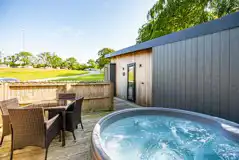 Curlew lodge with a private decking area and electric hot tub Curlew lodge with a private decking area and electric hot tub