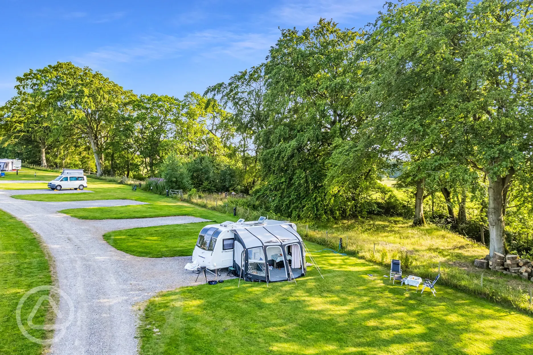 Fully serviced touring pitches