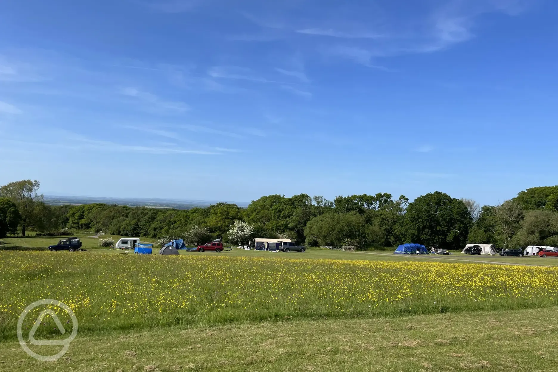 Camping field with views of the Solway Firth