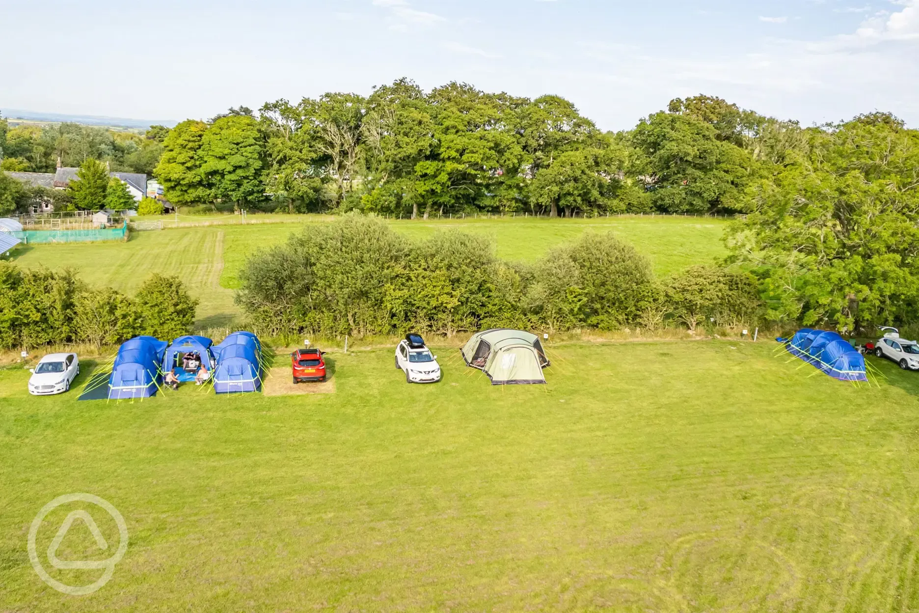 Aerial of the grass pitches