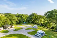 Aerial of the touring pitches