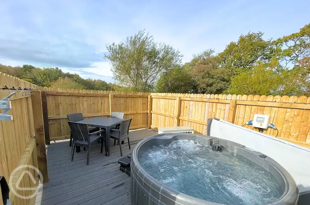 Fully serviced pitches with hot tubs