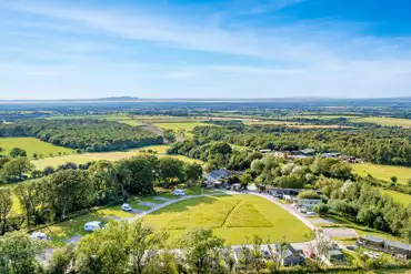 Aerial view of the campsite