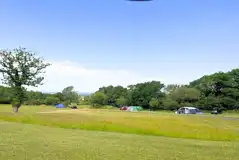 Grass pitches with countryside views