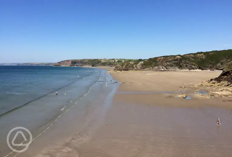 Little Haven Beach towards Broad Haven at low tide 