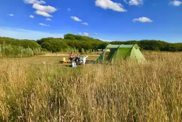 Non electric grass pitch in the central meadow