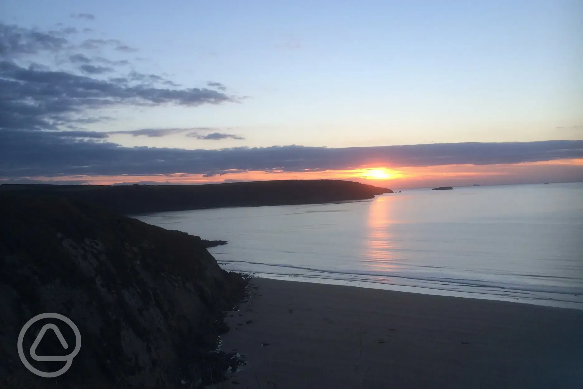 Sunset overlooking our local Broad Haven beach 
