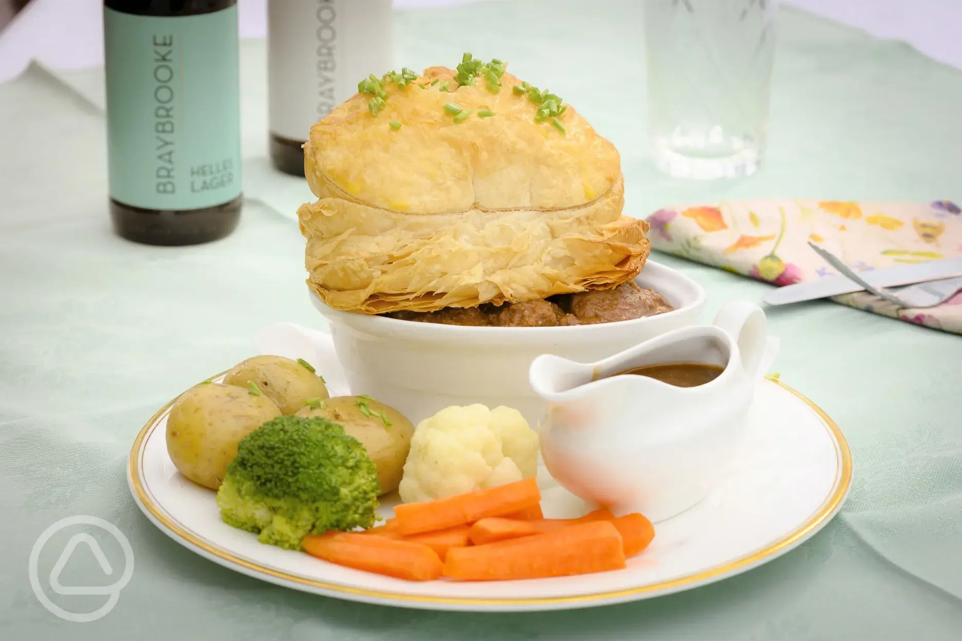 Food from the onsite tea room