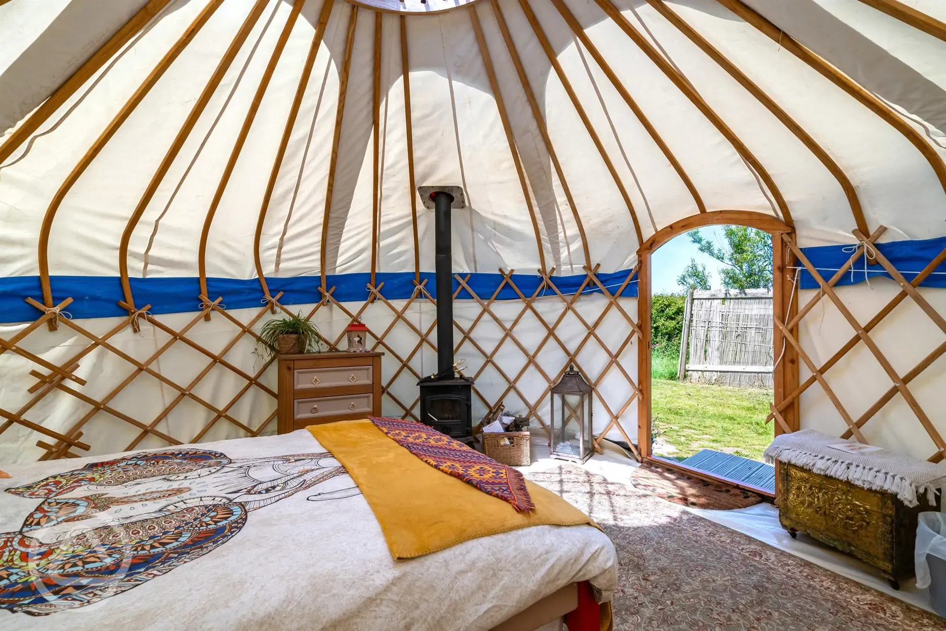 Skylark yurt interior