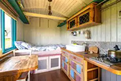 Shepherd's hut interior