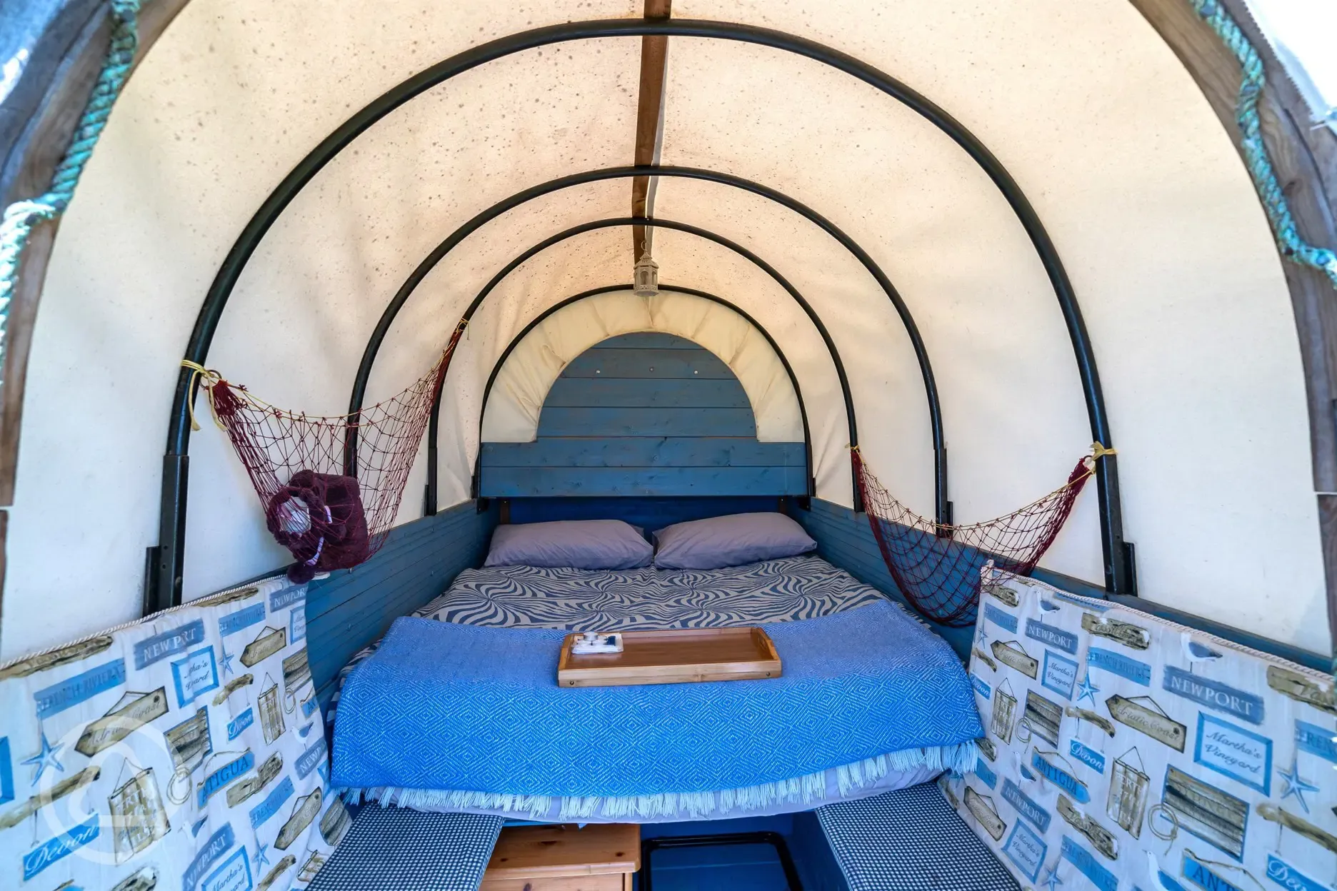 Blue Jay wagon interior