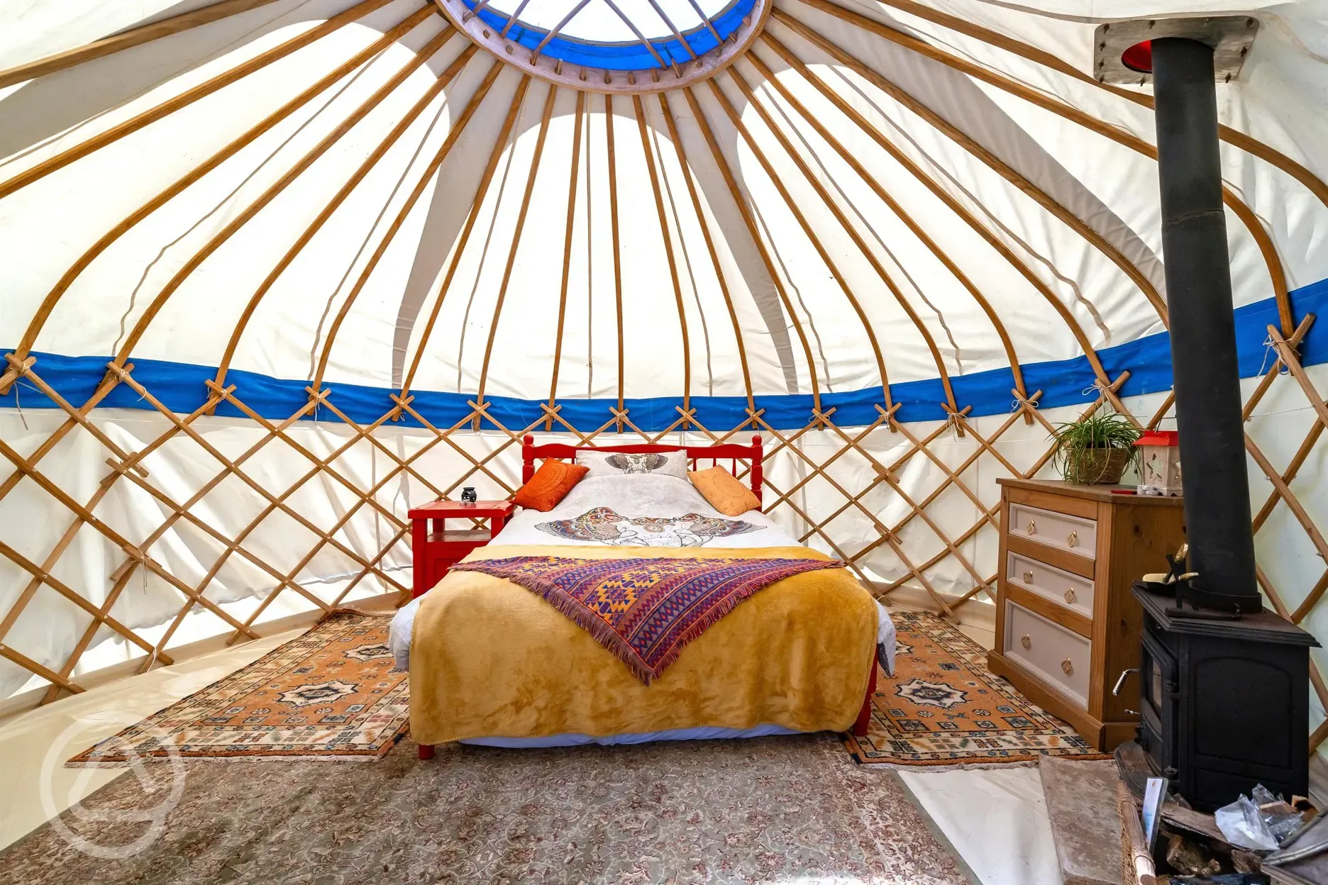 Skylark yurt interior