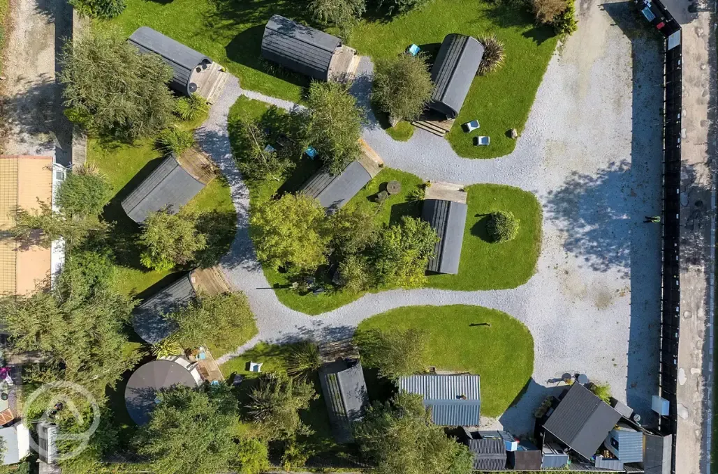 Bird's eye view of the site