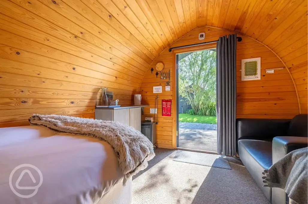 Camping pod interior