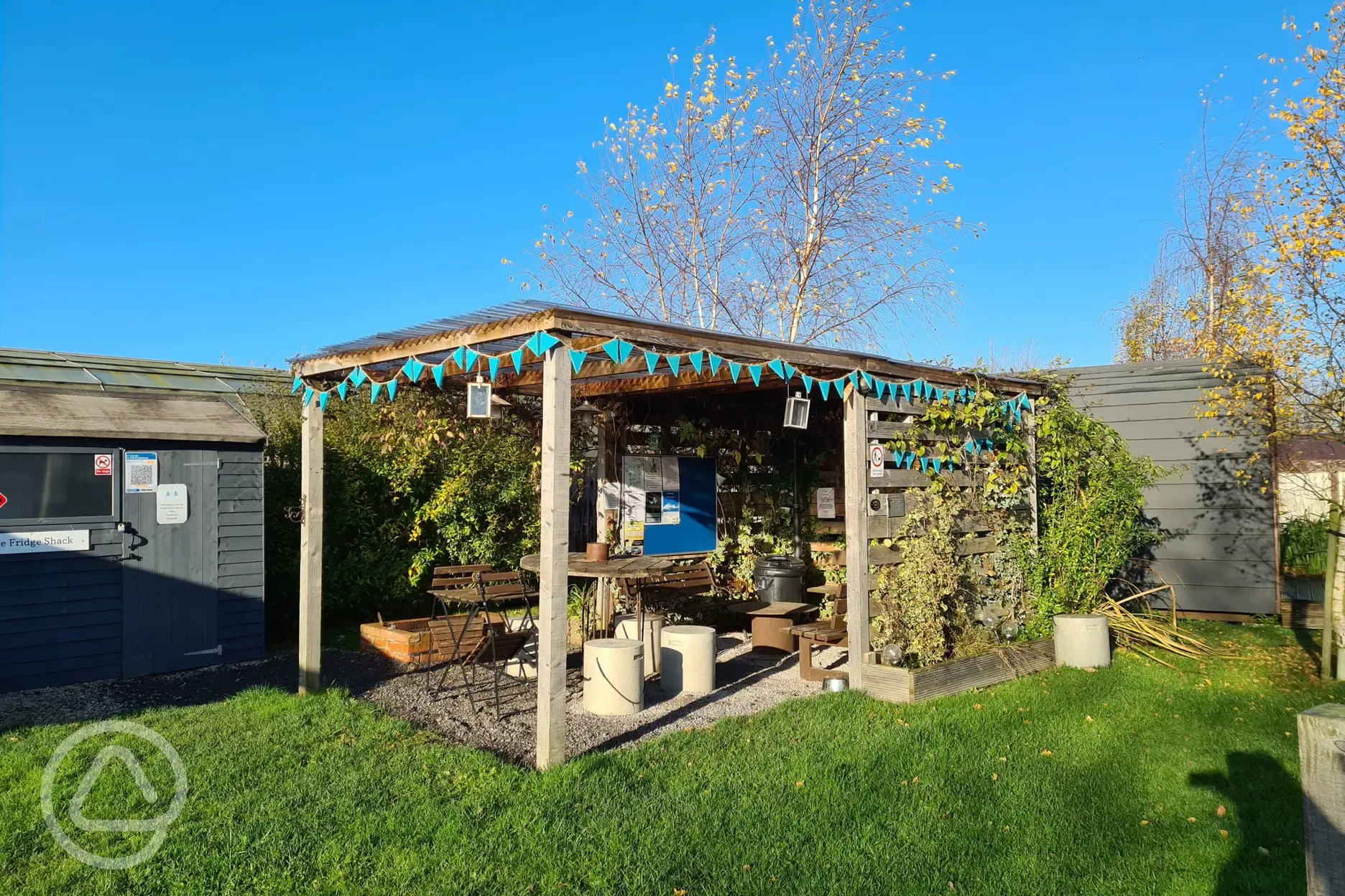 Sheltered garden area