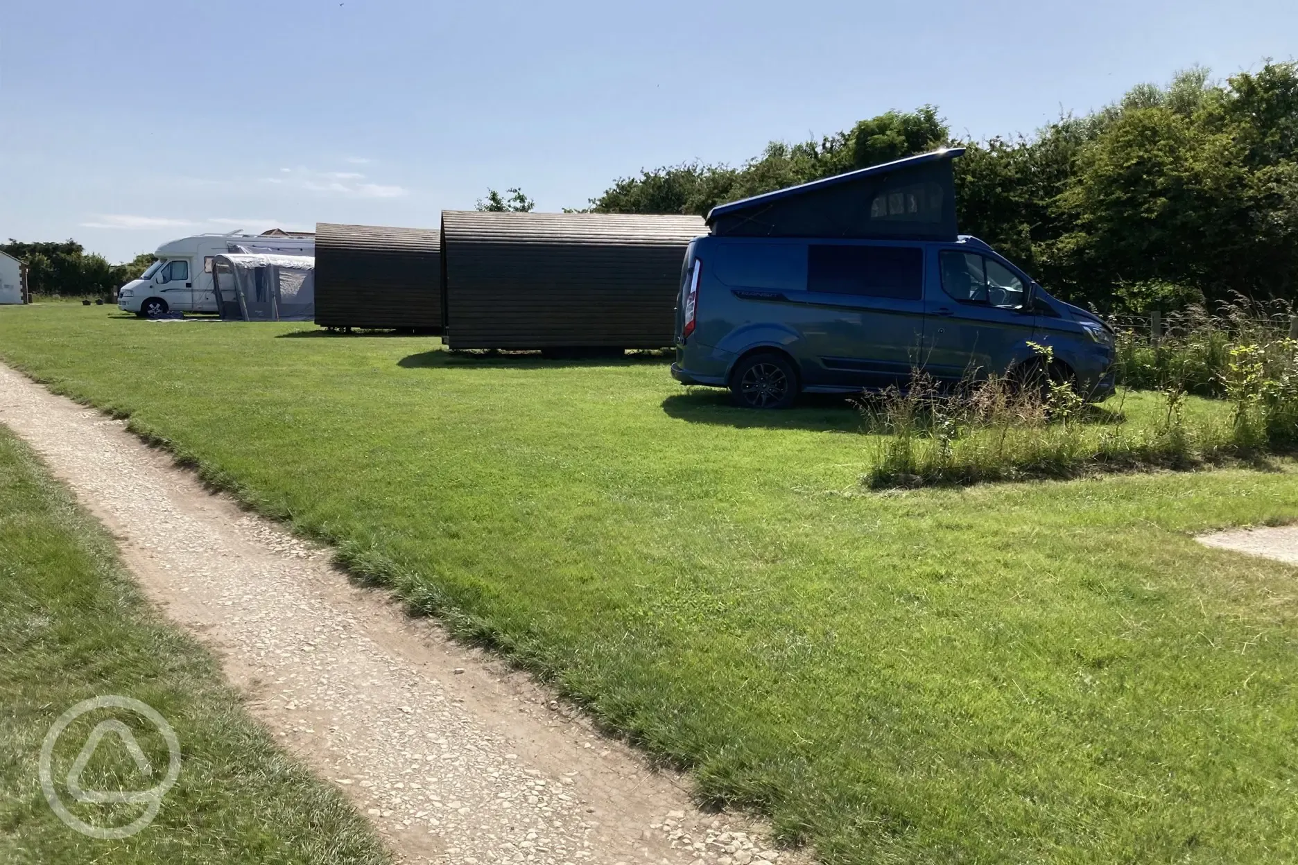 Grass pitches and pods