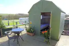 Glamping beach hut