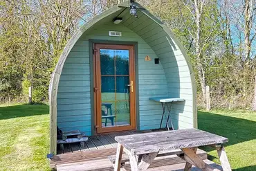 Camping pod and outside furniture