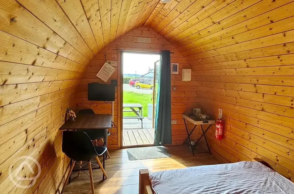 Camping pod interior