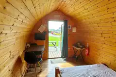 Camping pod interior
