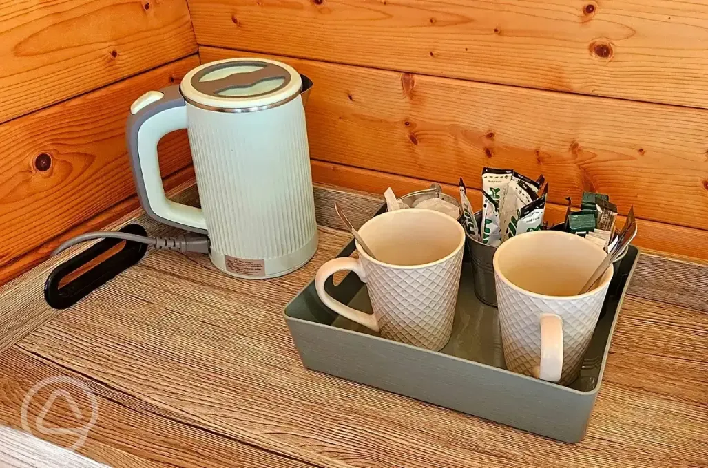 Camping pod interior