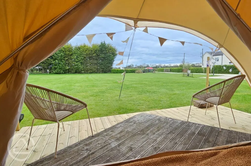 View from bell tent 