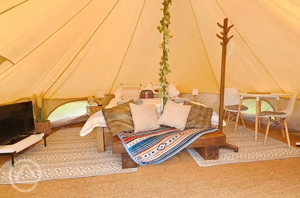 Bell tent interior 