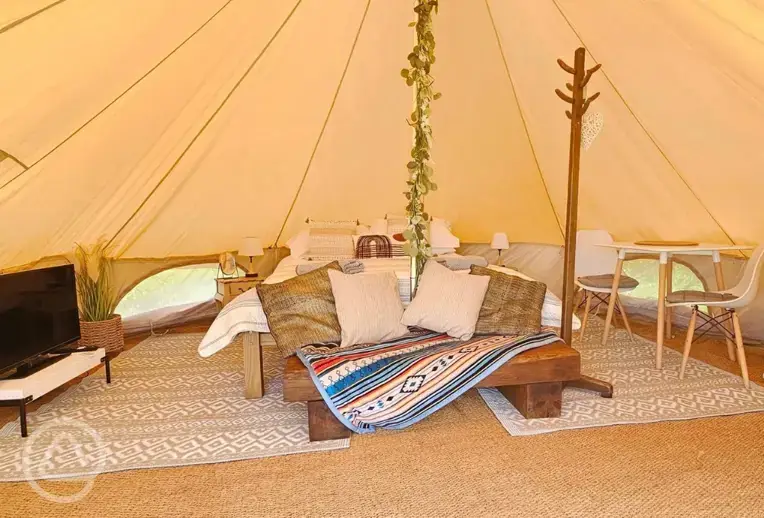Bell tent interior 