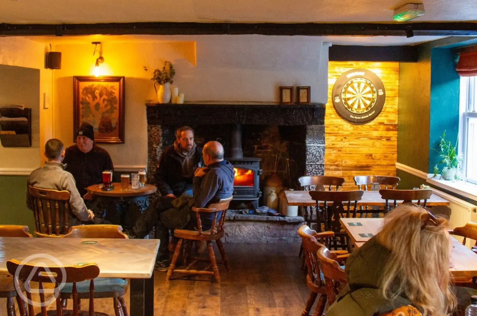 The Yew Tree Inn - seating and darts board