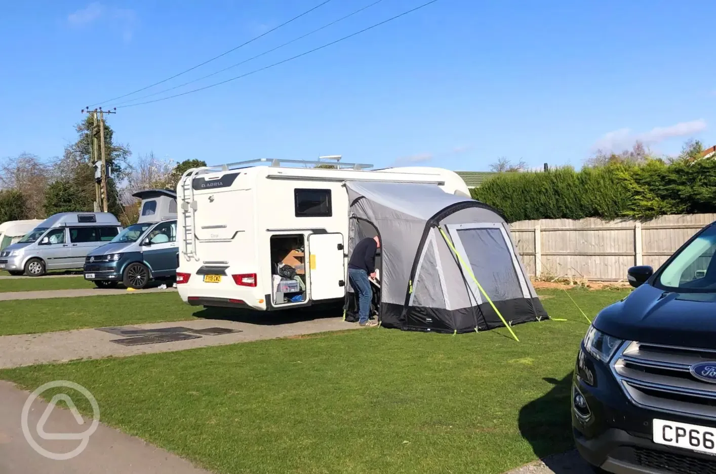 Electric hardstanding touring pitches