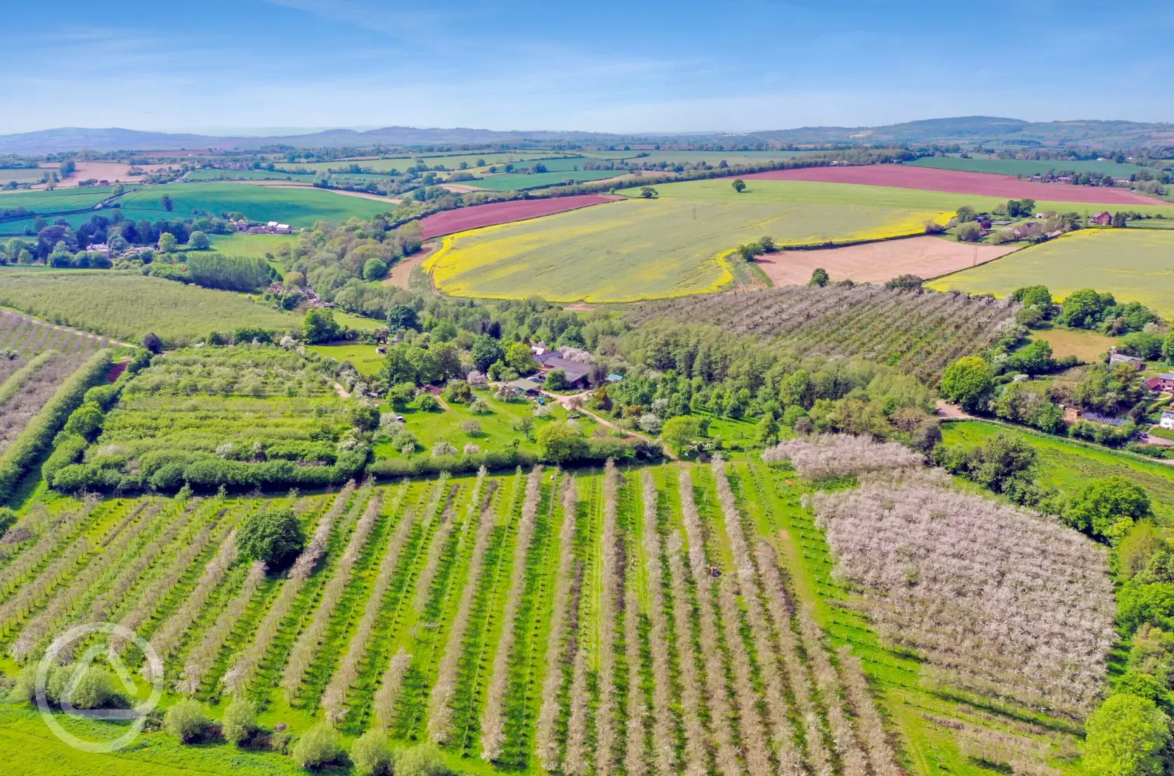 Aerial of the cider farm