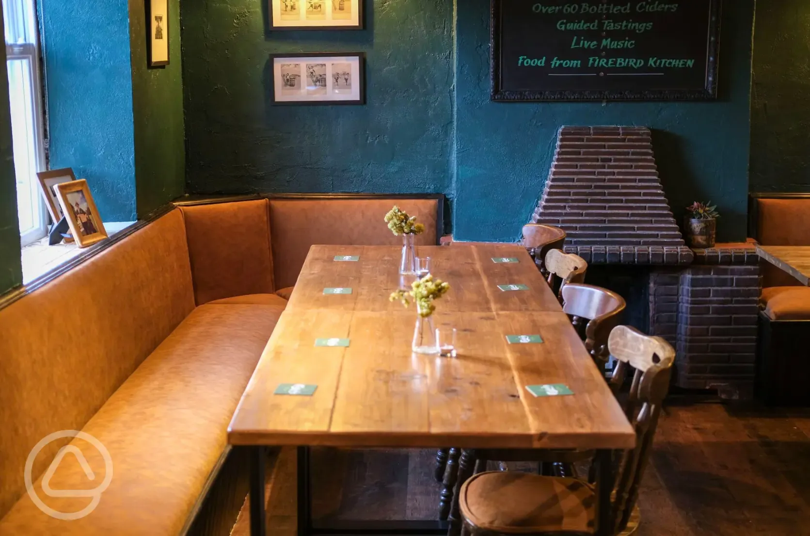 The Yew Tree Inn - seating and fireplace