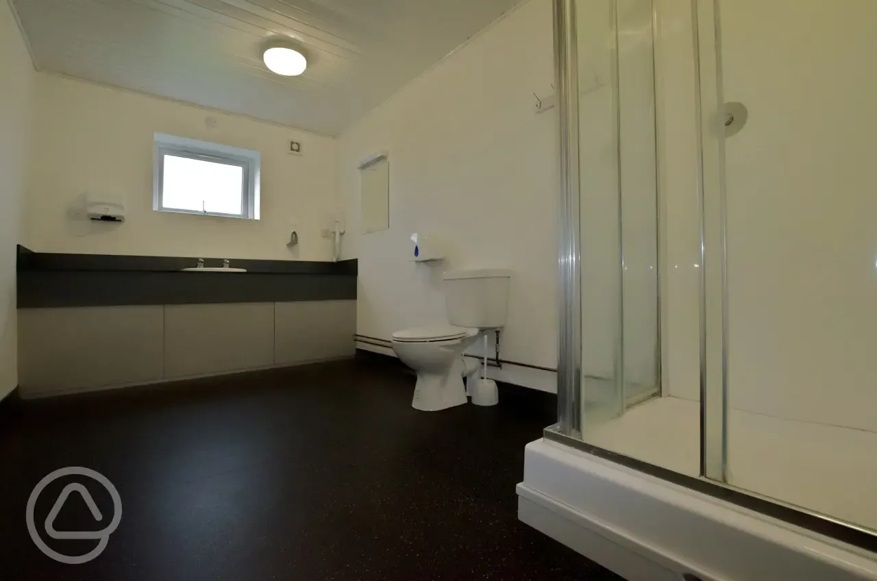 One of the several shower rooms at York Caravan Park