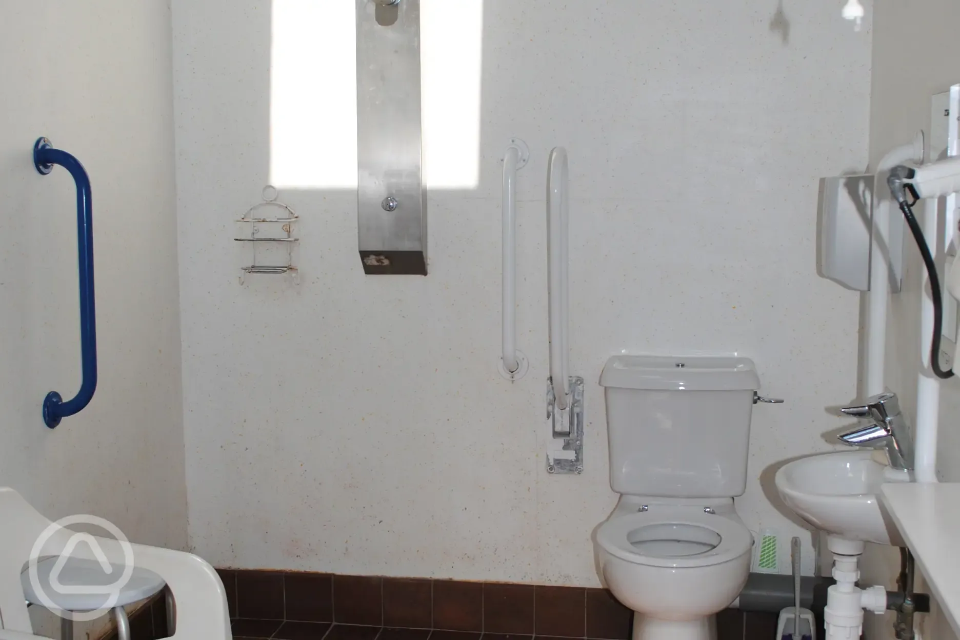 Family or disabled shower and toilet