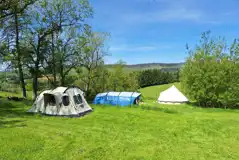 Large non electric grass tent pitches